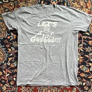 Gray Tom Brady T-shirt. Size Large. 5 rings.